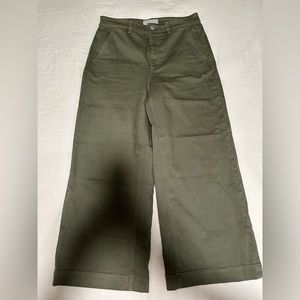 NWOT Everlane Womens Crop Wide Leg Pant Green